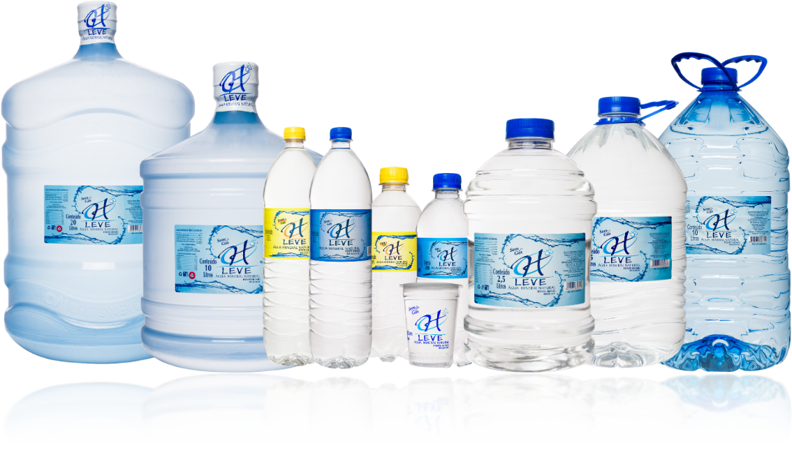 Família de produtos da Água Mineral H LEVE